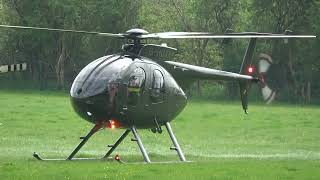 HUGHES 500 GHUXX LANDING AT CARS N COPTERS UK 2024 1252024 [upl. by Ezzo202]