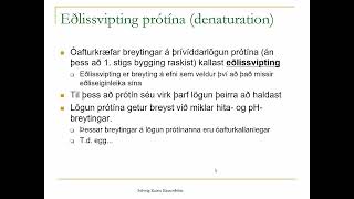 27 Eðlissvipting prótína [upl. by Elfreda]