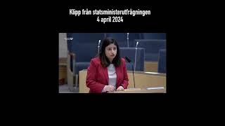 Statsministerutfrågningen 4 april 2024 angående utredningen i sjukförsäkringen  116omdagen [upl. by Comras]