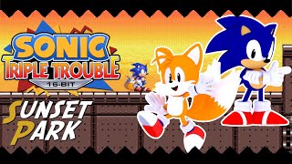 Sonic Triple Trouble 16 Bit Part 2 Sunset Park No Commentary [upl. by Helmut]