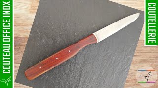 Fabriquer un couteau en inox Z40 et bois de cocobolo  Coutellerie Artisanale [upl. by Suqram]