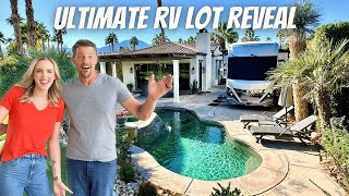 Inside our DREAM RV Lot Full access TOUR  Luxury RV living [upl. by Yllut400]