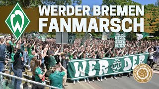 Werder Bremen FANMARSCH vor dem Aufstiegsfinale gegen Regensburg 15052022 [upl. by Sherard]