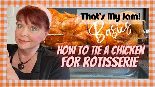 HOW TO TIE A CHICKEN FOR AIR FRYER ROTISSERIE  Carter Makes it Look So Easy [upl. by Palla178]