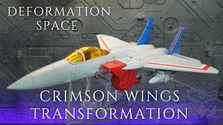 Deformation Space DS01 Crimson Wings  Masterpiece Starscream Transformation [upl. by Harness]