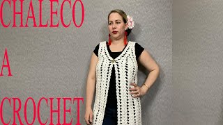 PASO A PASO PARA TEJER CHALECO A CROCHET [upl. by Gertruda]