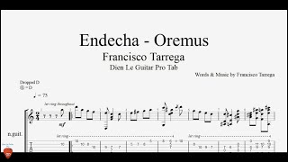 Francisco Tárrega  Endecha  Oremus  Guitar Tutorial  TAB [upl. by Azrim]