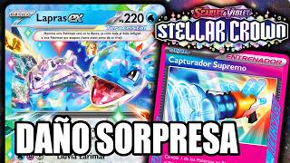 Este COMBO con LAPRAS ex Nos Dejó SORPRENDIDOS DAÑO SORPRESA STELLAR CROWN POKEMON TCG LIVE [upl. by Verdha924]