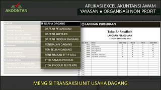 Cara Penggunaan Aplikasi Yayasan  Organisasi 3  Unit Usaha Dagang [upl. by Glynas]