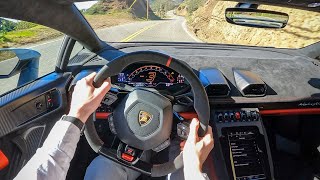 2023 Lamborghini Huracan Tecnica  POV Canyon Blast Binaural Audio [upl. by Loggins]