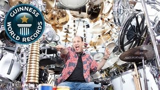 Largest Drumkit  Guinness World Records  Guinness World Records [upl. by Lipson]