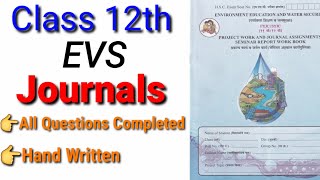 Class 12th EVS Journals Solutions😃  Solutions According To Boards Pattern🔥  Handy Notes [upl. by Nickola]