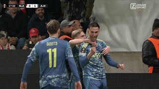 Branco van den Boomen Goal Slavia Praha vs Ajax 11 All Goals and Extended Highlights [upl. by Nywles]