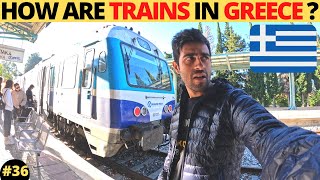 How are TRAINS in Greece   Greece to N Macedonia 🇬🇷🇲🇰 [upl. by Angell814]