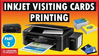 🖨️ PART 2  Visiting Card Printing in INKJET Printer Using Powder Sheet  AbhishekIDcom [upl. by Collbaith]