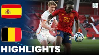 Spain vs Belgium  Highlights  U21 Euro Qualification 26032024 [upl. by Enirhtak]