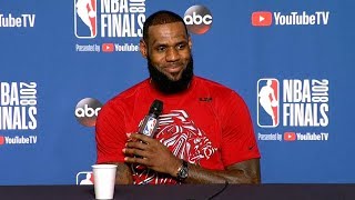 LeBron James Interview  Game 3 Preview  Warriors vs Cavaliers  2018 NBA Finals Media Availability [upl. by Iahc]