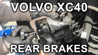 Volvo XC40 20192025 How To Replace Rear Brake Pads And Rotors EPB Service Mode [upl. by Novelia458]