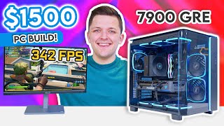 Best 1500 Gaming PC Build 2024 👑 ft RX 7900 GRE amp Ryzen 7600X w Benchmarks [upl. by Crispas]