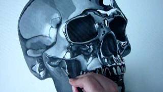 Painting a Chrome Skull PART 5 [upl. by Aylsworth]