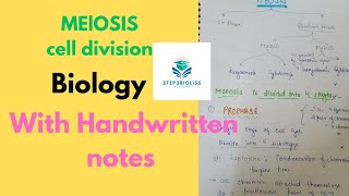 MEIOSIS l cell division l with complete handwrittenotes neet [upl. by Lahpos]