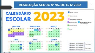 Calendário Escolar 2023 [upl. by Ardnaiek]