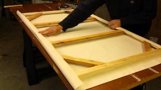 How to Stretch Your Own Large Gallery Wrap Canvas [upl. by Rehpotsihrc]