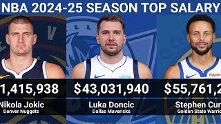 Top 100 NBA Salaries for 202425💰 Whos Earning the Most Can You Guess the Highest Paid [upl. by Heyde335]