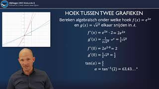 Hoek tussen twee lijnen bepalen in een assenstelsel met differentiëren [upl. by Grenville364]