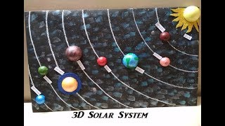 How to make 3D Solar System Model  3D Model  Project for students [upl. by Ahsitnauq]