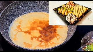 How to make Crepes  French Crepe Recipeكريب سهل وإقتصادي وناجح\u00100 [upl. by Cony]