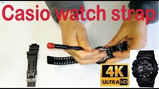 How to change a strap on a Casio GShock watch step by step [upl. by Lebana635]