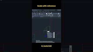 Scale with reference in AutoCAD autocad shorts [upl. by Burrus28]