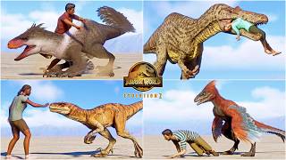 HUMANS VS ALL DINOSAURS amp FLYING REPTILES  JURASSIC WORLD EVOLUTION 2 [upl. by Couture]