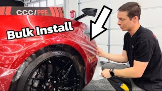 How a Professional Custom Cuts PPF on a Fender  C8 Corvette Z06 [upl. by Ahkihs]