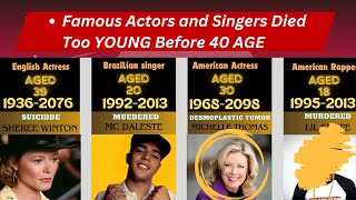 Famous Actors and Singers Died Too YOUNG Before 40 AGE [upl. by Allisirp154]