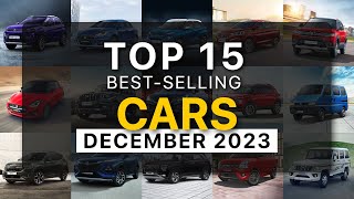 Top 15 Best Selling Cars In India In December 2023  Baleno WagonR Nexon Brezza Swift [upl. by Herriott]