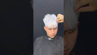 cabello blanco en hombre😍se viene tutorial en mi canal 😍🎥✅ tutorial colorimetria cabello [upl. by Killy]