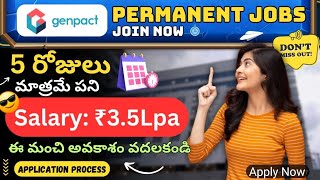 Genpact Recruitment 2024  Latest Jobs In Telugu  Work From Home Jobs 2024  Jobs In Hyderabad [upl. by Ninetta]