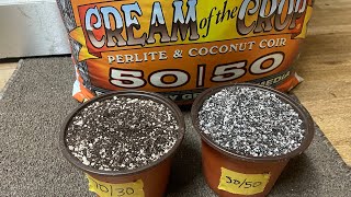 Coco perlite 7030 Vs 5050 coco perlite mix [upl. by Jerrol]