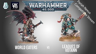 Leagues of Votann Vs World Eaters  Competitive Battle Report [upl. by Nolrak624]