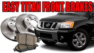 How To Install Nissan Titan Front Brake Pads  How To Install Nissan Titan Front Brake Rotors [upl. by Peddada997]