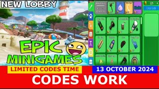 CODES Epic Minigames ROBLOX  OCTOBER 13 2024 [upl. by Aret571]