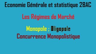 EGS 2BAC  Le Monopole  LOligopole et La Concurrence Monopolistique [upl. by Hertzog]