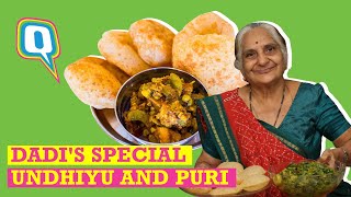 Gujjubens Undhiyu and Puri  Authentic Gujarati Cuisine  The Quint [upl. by Zinck273]