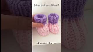 Botosei tricotati knitting babybooties diy baby [upl. by Odnanref]