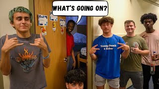 Knock amp Pose Prank in College Dorms [upl. by Amahcen]