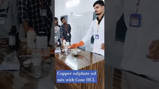 copper sulphate sol mix with Conc HCL scienceexpriment school experiment [upl. by Iglesias997]