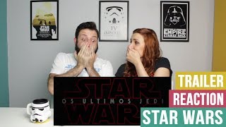 😱 REACTIONREAÇÃO  STAR WARS  OS ÚLTIMOS JEDI  TRAILER [upl. by Silloc]