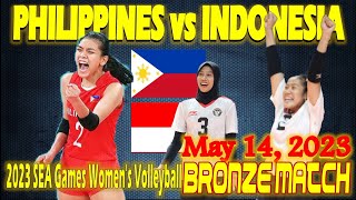 PHILIPPINES vs INDONESIA • 2023 SEA Games Womens Volleyball Bronze Match • May 142023 [upl. by Webb]